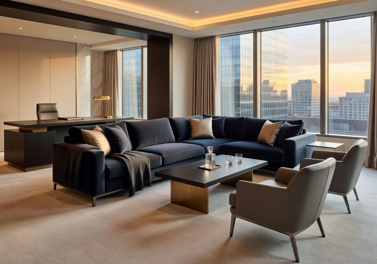 Executive Suite with luxury furnishings and lounge