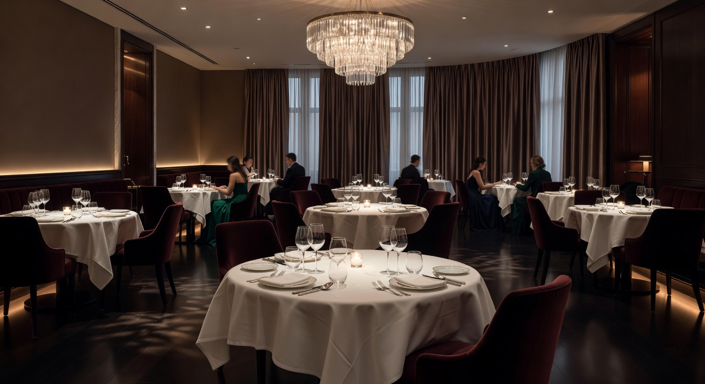 Fine dining restaurant with elegant ambiance