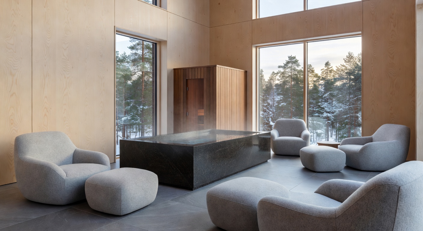 Finnish luxury spa interior